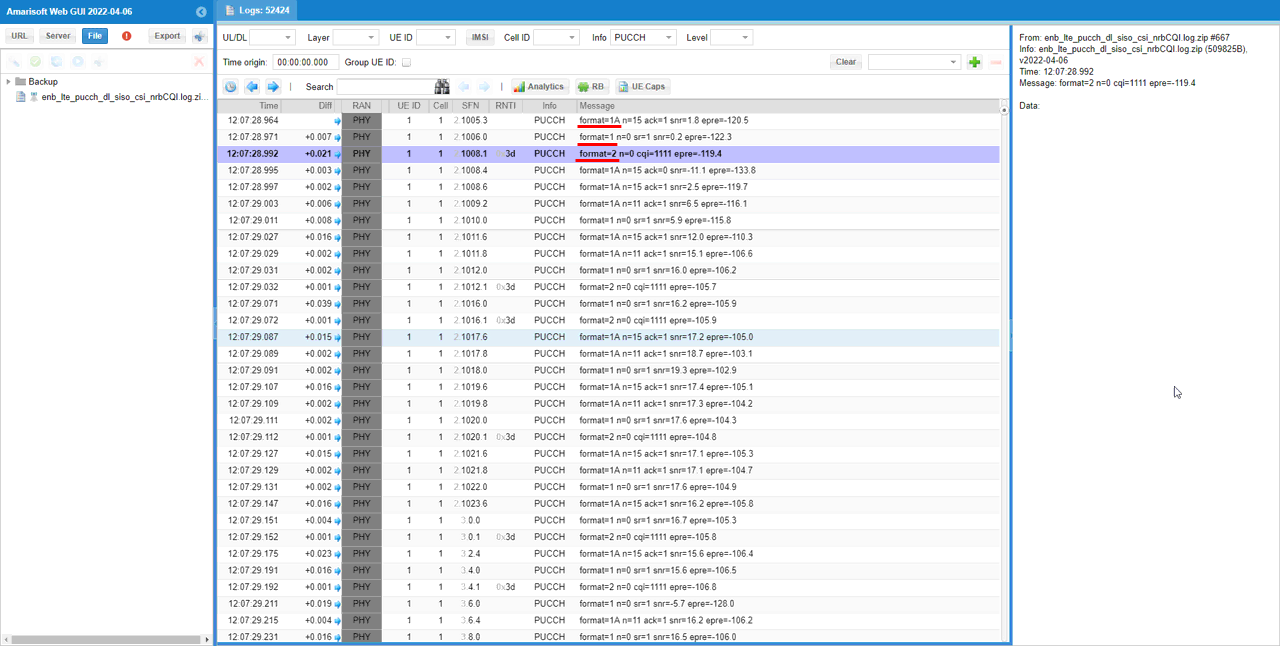 LTE PUCCH Test 4 Log 05