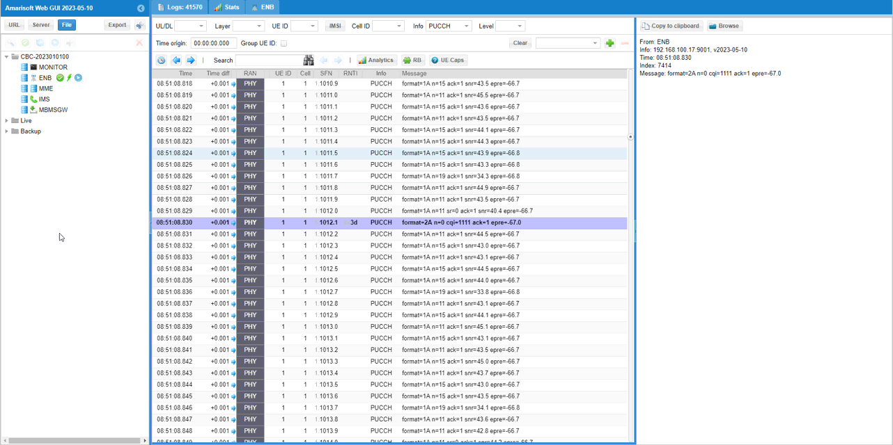 LTE PUCCH Test 7 Log 03