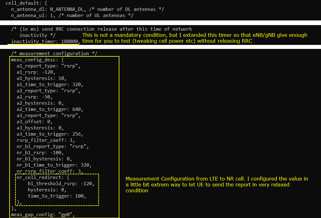 LTE Redir L N Config 06