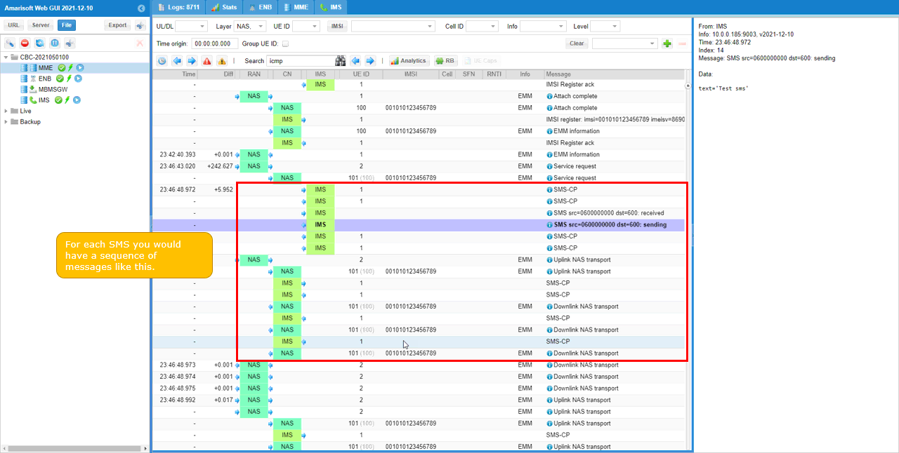 LTE SG SMS Log 02