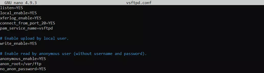 LTE ftp Config vsftpd 01