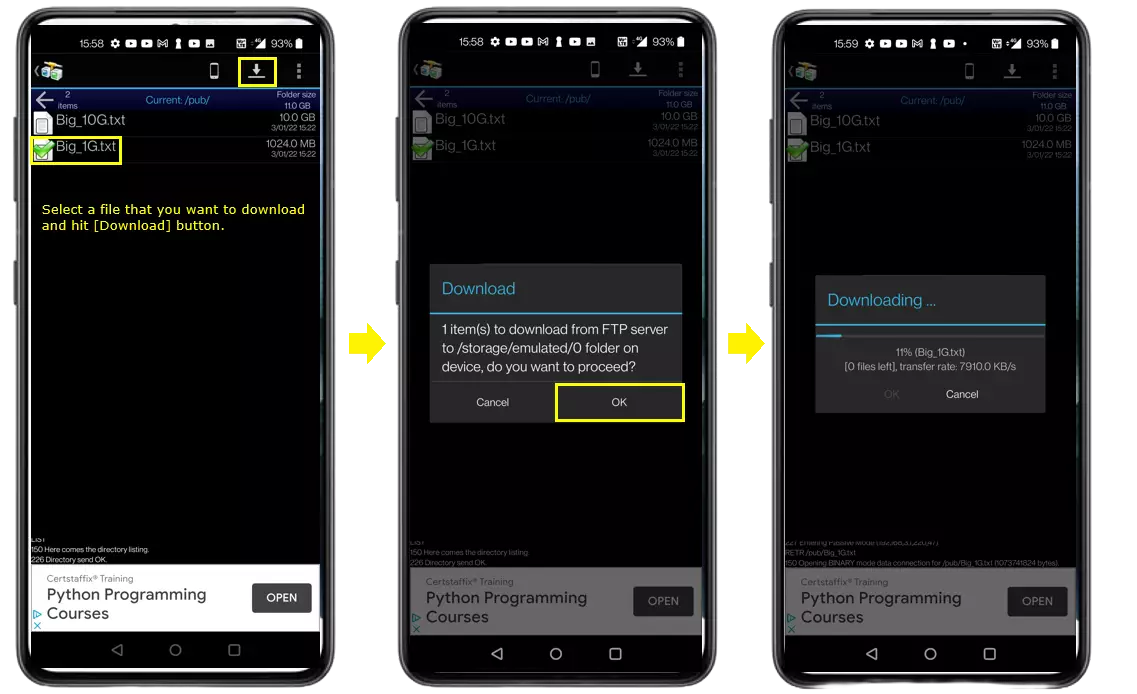 LTE ftp Run 05