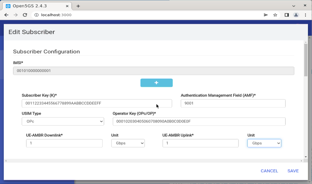 MME Open5GS Configuration Open5GS UserDB 08