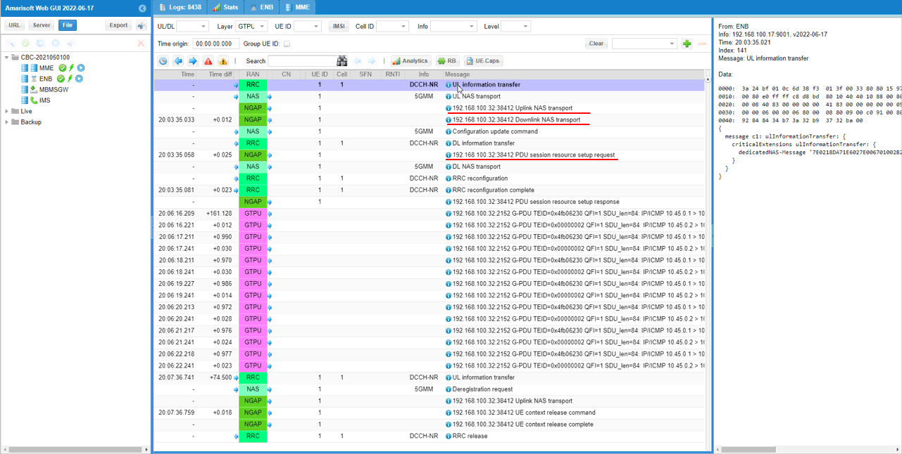 MME Open5GS Test 1 Log 03