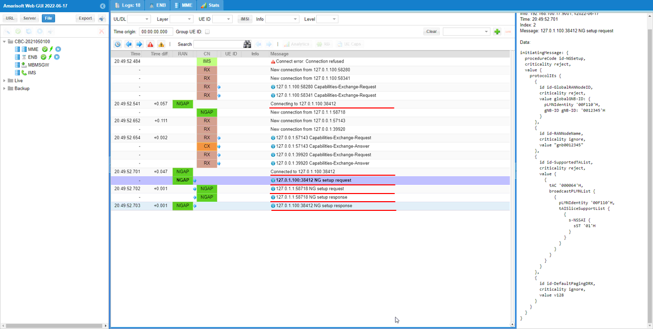 MME Open5GS Test 2 Log 01