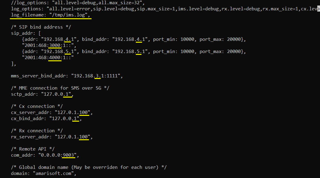 MultipleENB Configuration IMS0 01