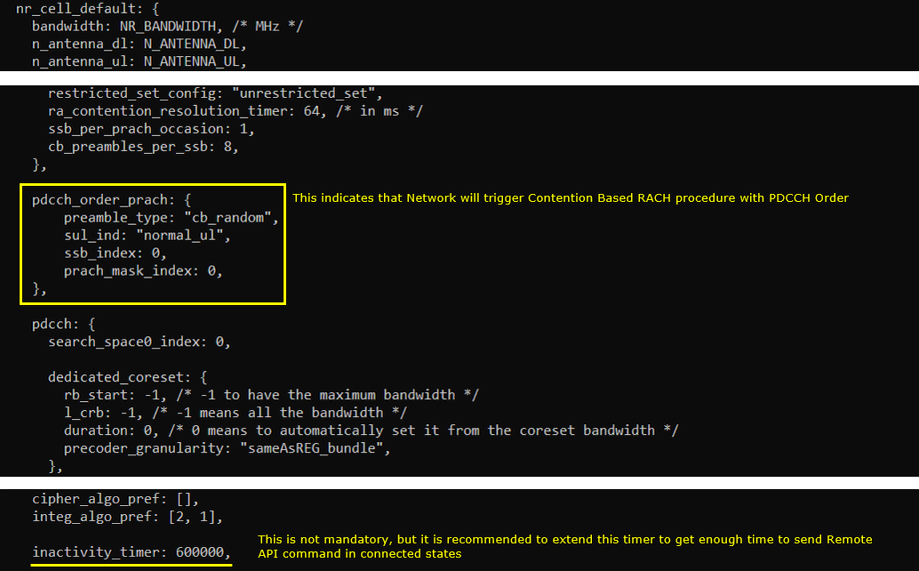 NR PDCCH Order Test 1 Config 03