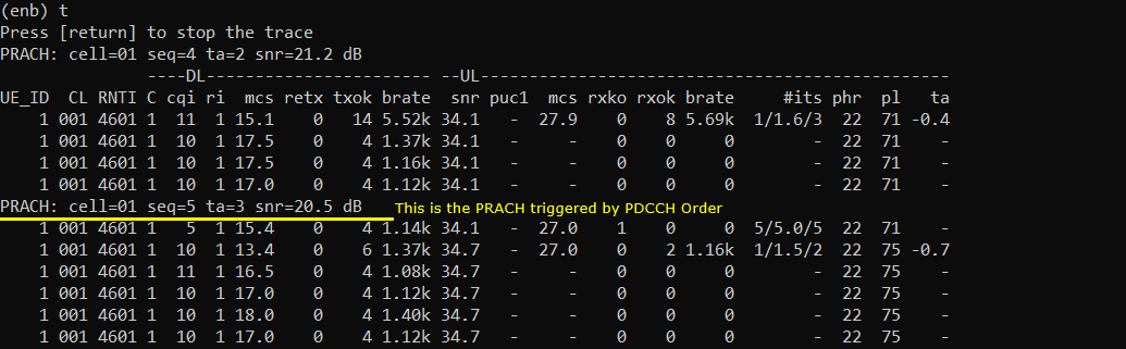 NR PDCCH Order Test 1 Run 02