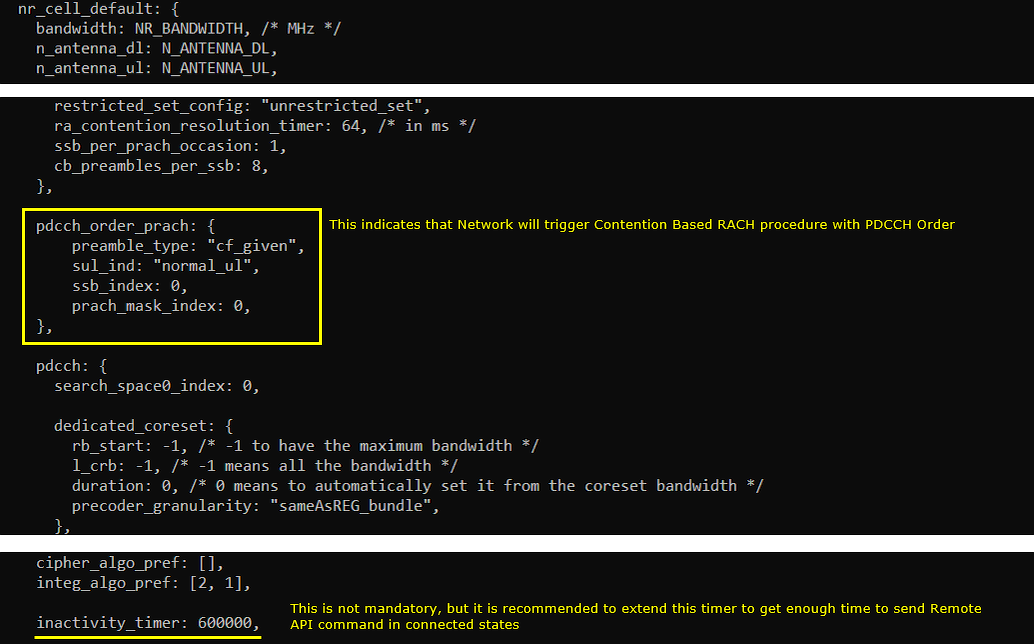 NR PDCCH Order Test 2 Config 03