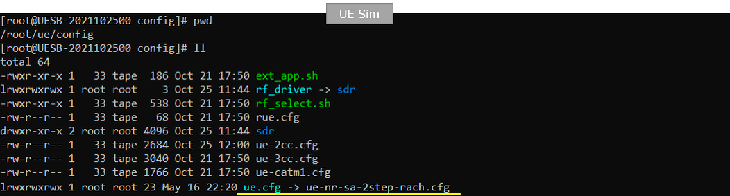 NR SA 2step RACH Test 1 Config 01