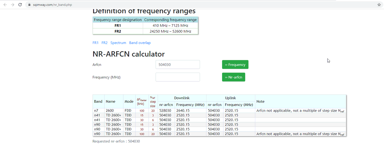 NR SA BandChange Test 1 Arfcn 02