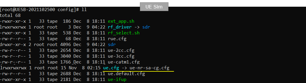 NR SA CG Test 1 Config 03