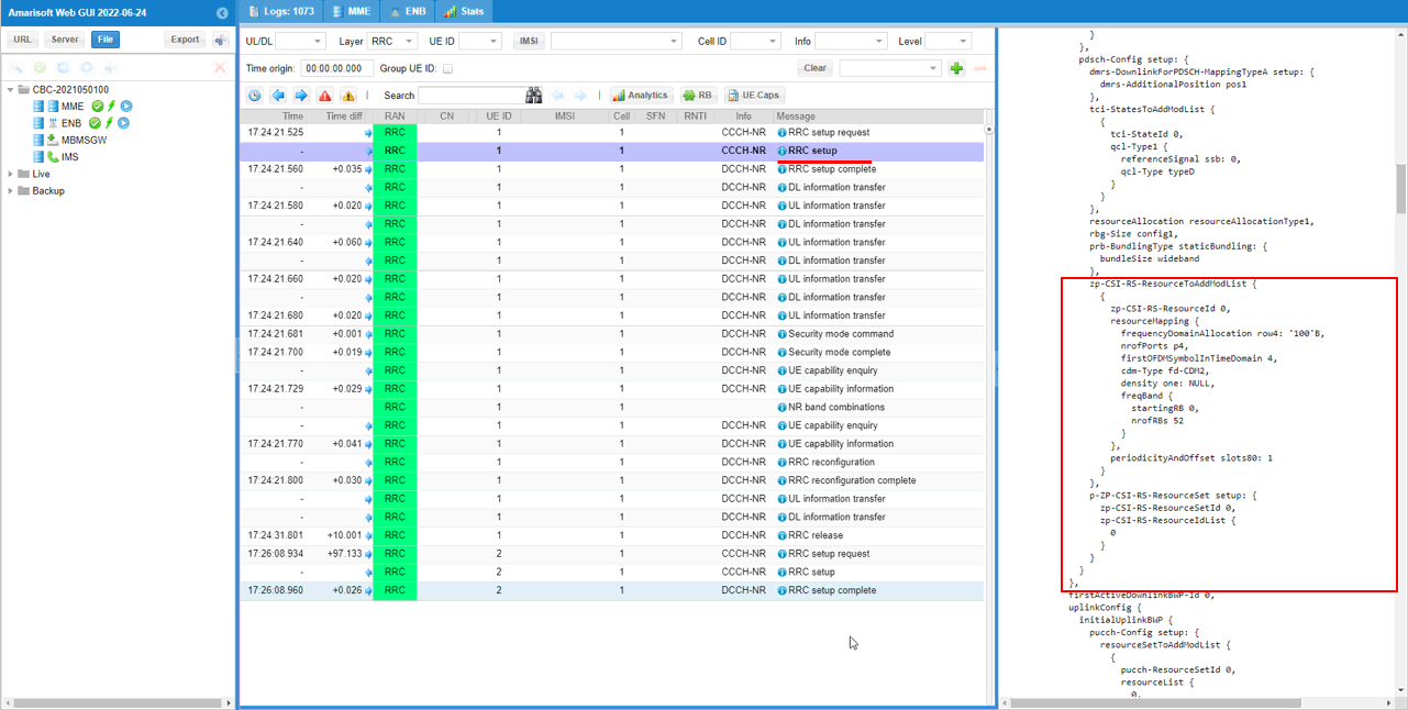 NR SA CSI ReferenceConfig Log 01