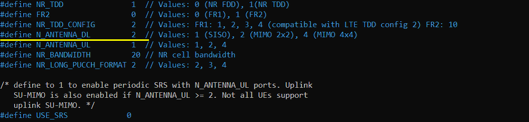 NR SA CSI Test 1 Config 02