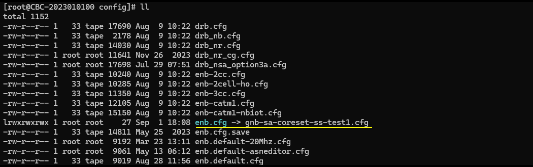 NR SA CSI Test 1 Config 01