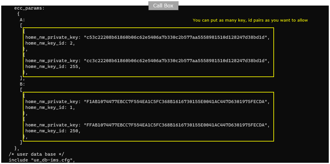 NR SA ECC Test 1 Configuration 03