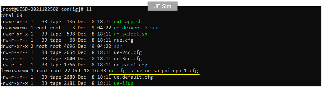 NR SA NPN Test 1 Config 03