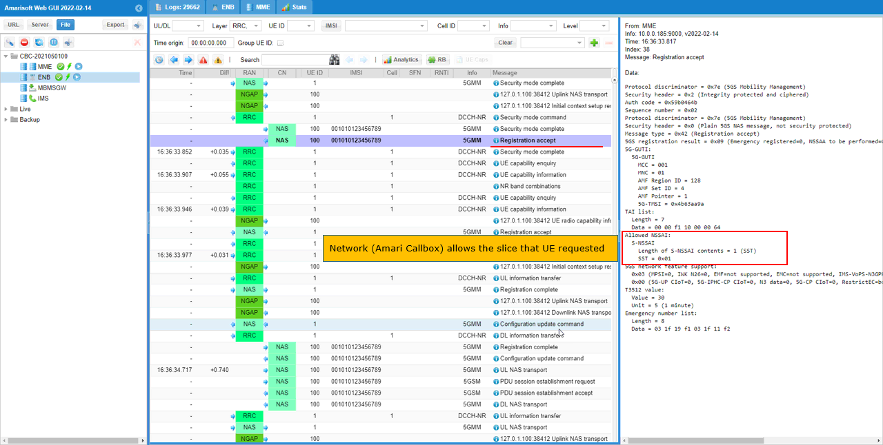 NR SA NetworkSlice Test1 Log 02