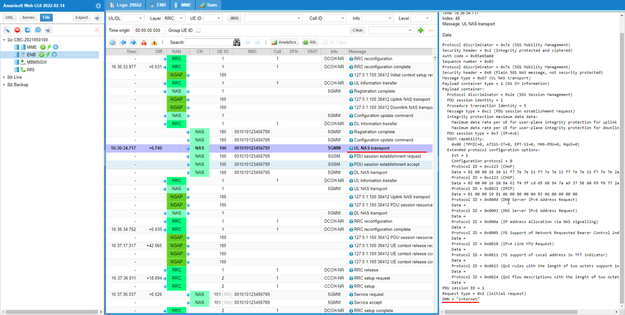 NR SA NetworkSlice Test1 Log 03