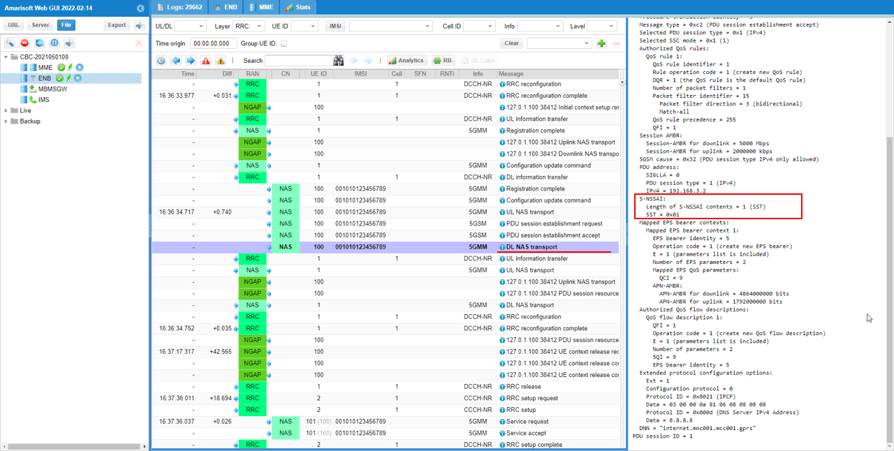 NR SA NetworkSlice Test1 Log 06