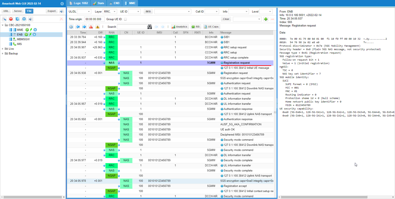 NR SA NetworkSlice Test3 Log 01