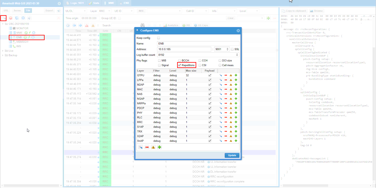 NR SA PDSCH Aggregation Test 1 Log 01