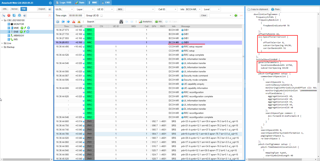 NR SA SRS ReferenceConfig Log 01