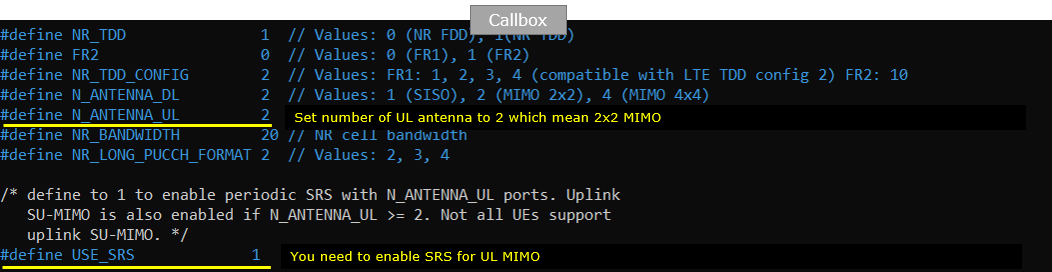 NR SA ULMIMO Test 2 Configuration 02