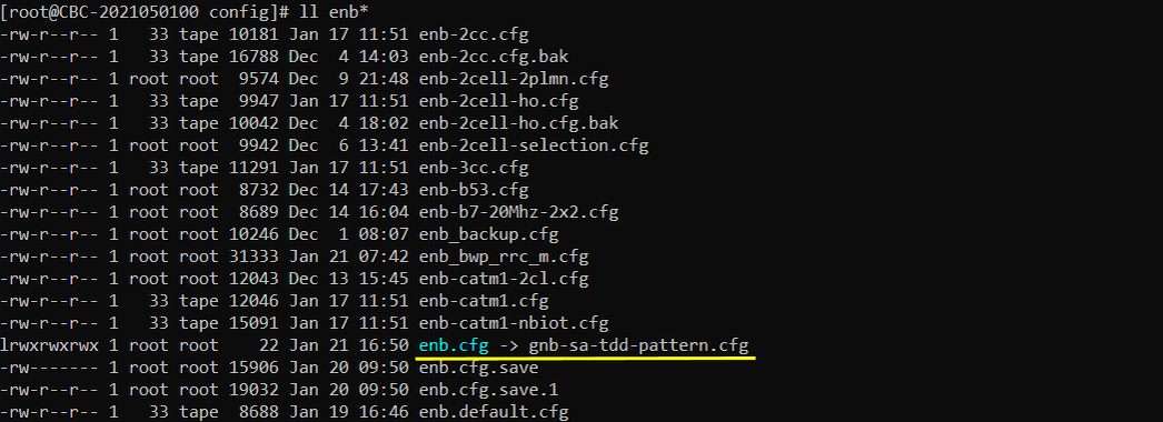 NR TDD Pattern Config 01