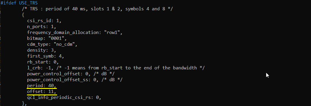 NR TDD Pattern Error Case 01 03