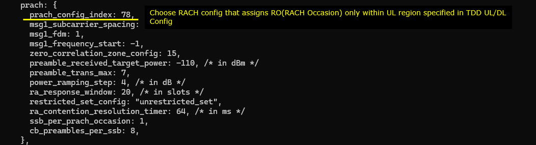 NR TDD Pattern Test 6 Config 05