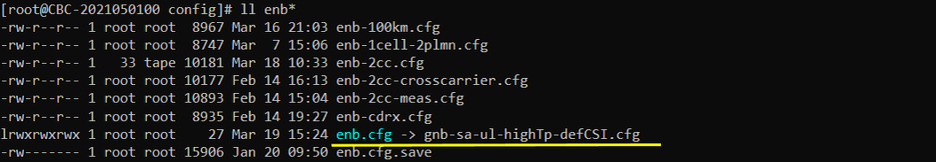 NR TDD Pattern Test 4 Config 01