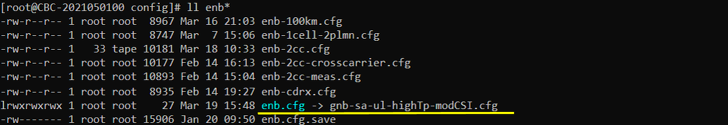 NR TDD Pattern Test 5 Config 01