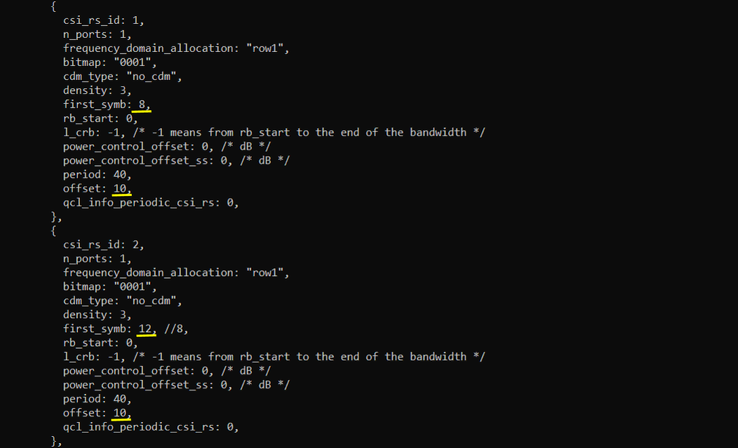 NR TDD Pattern Test 5 Config 05