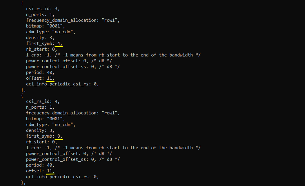 NR TDD Pattern Test 5 Config 06