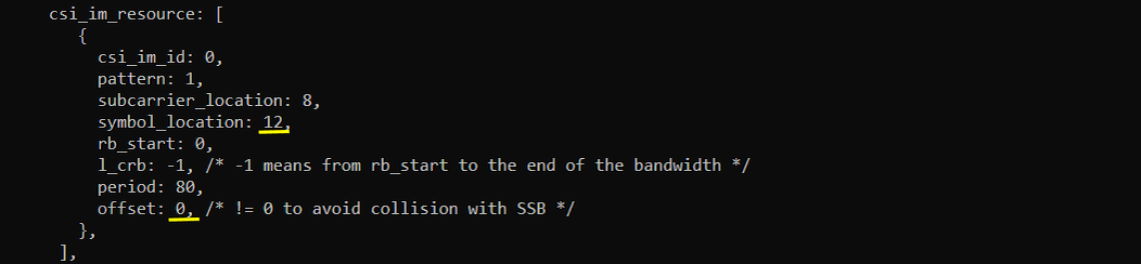 NR TDD Pattern Test 5 Config 07