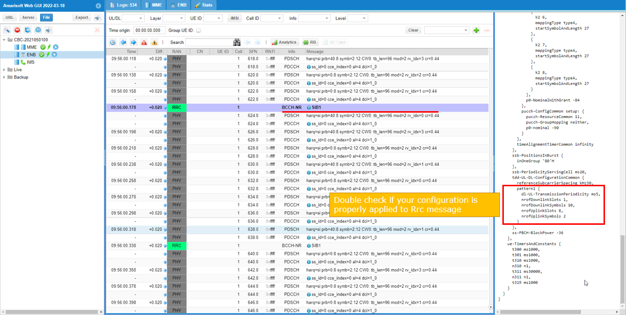 NR TDD Pattern Test 5 Run 02