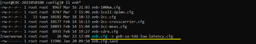 NR TDD Pattern Test 6 Config 01