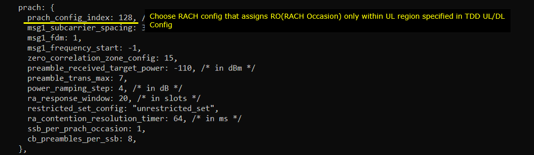 NR TDD Pattern Test 6 Config 05