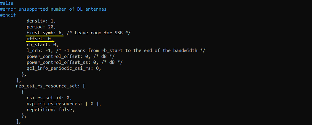 NR TDD Pattern Test 6 Config 08