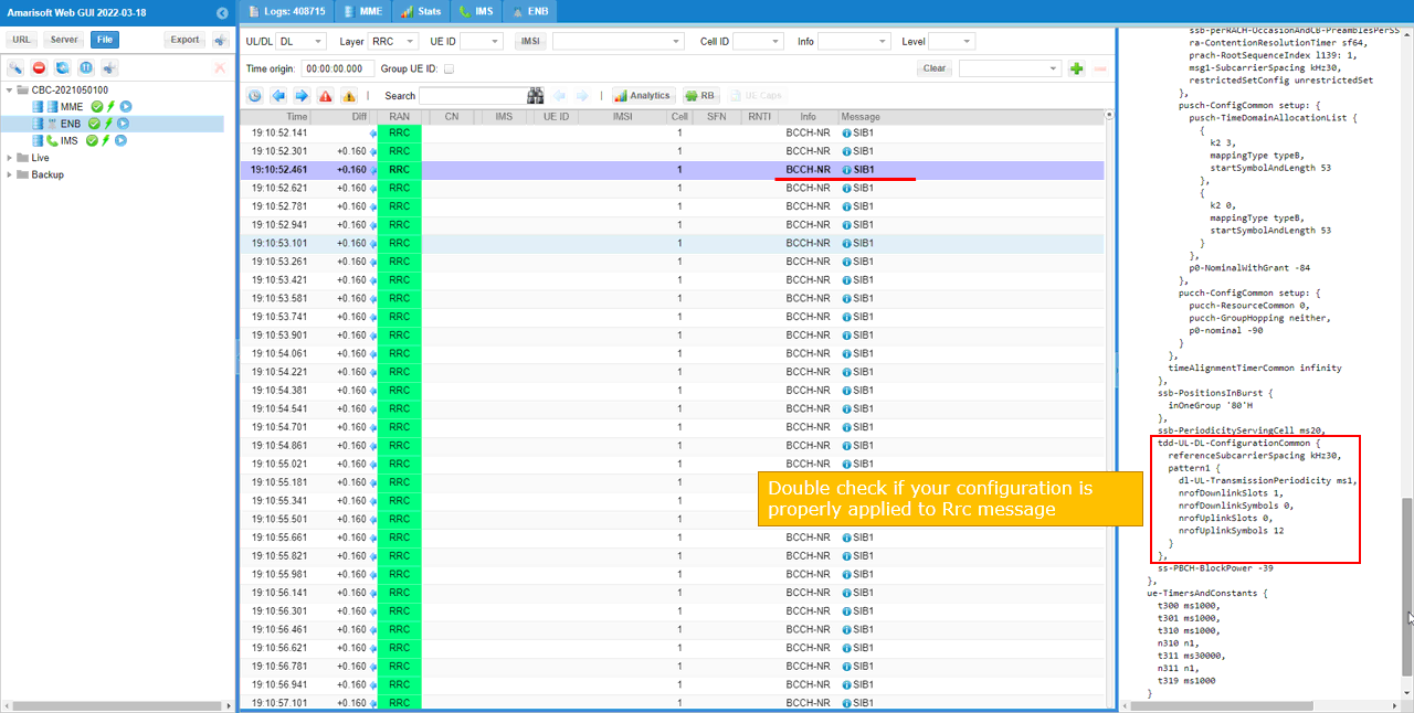 NR TDD Pattern Test 6 Run 02