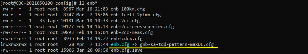 NR TDD Pattern Test 7 Config 01