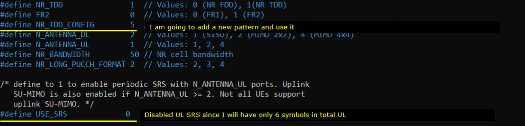 NR TDD Pattern Test 7 Config 02