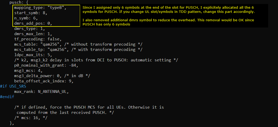 NR TDD Pattern Test 7 Config 06