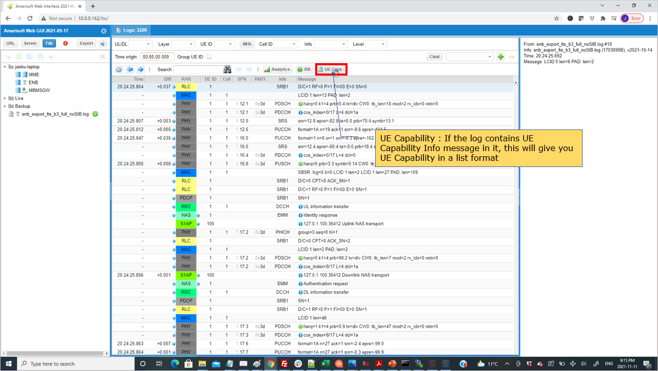 OutOfBox Lte Log Analysis 01