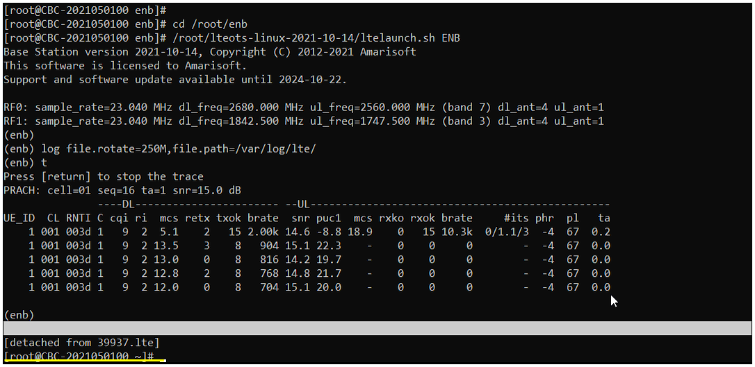 OutOfBox Lte Run 05