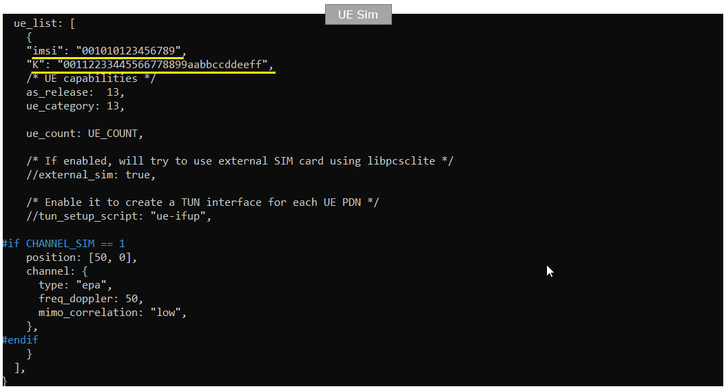 OutOfBox UeSim SA Config 06