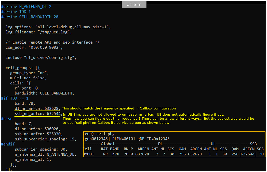 OutOfBox UeSim SA Config 08