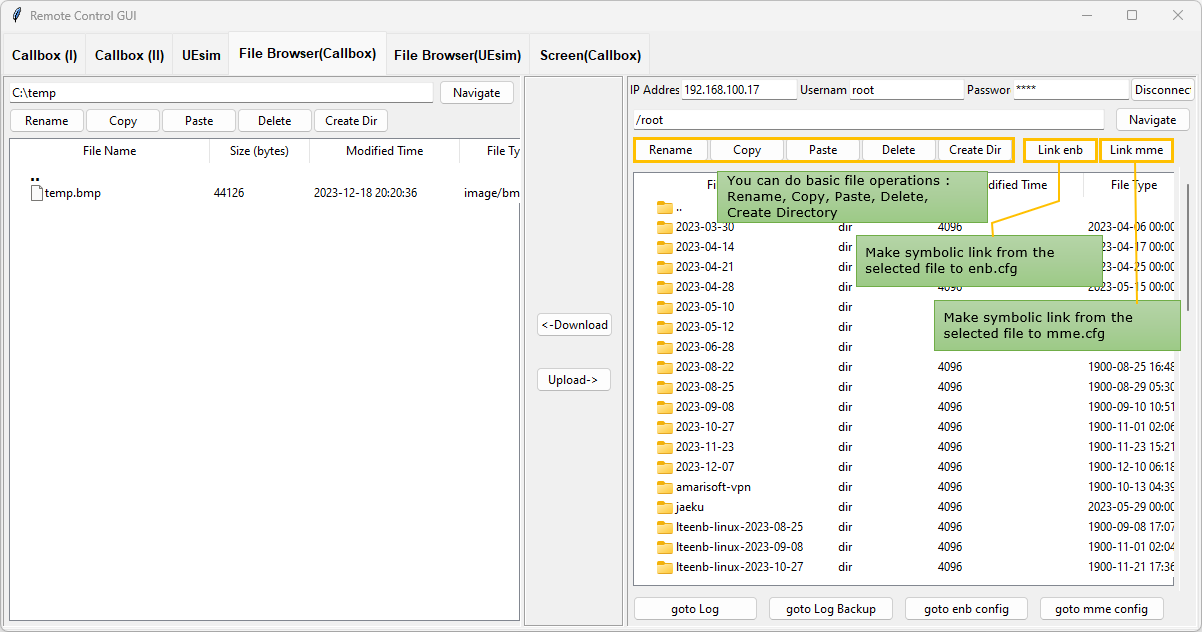 RemoteAPI GUI UserOperation FileBrowser Callbox 02