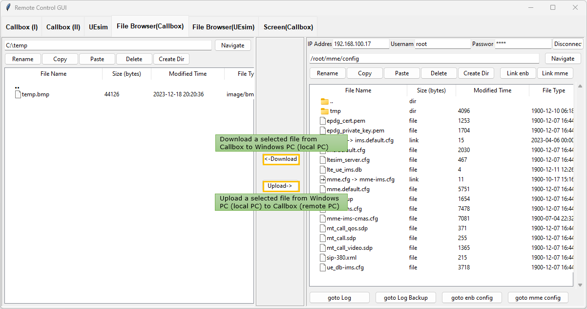 RemoteAPI GUI UserOperation FileBrowser Callbox 04